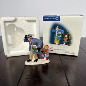 Rare Dept 56 Snow Village Accessory -‎ Our First Television #56.55422 in box